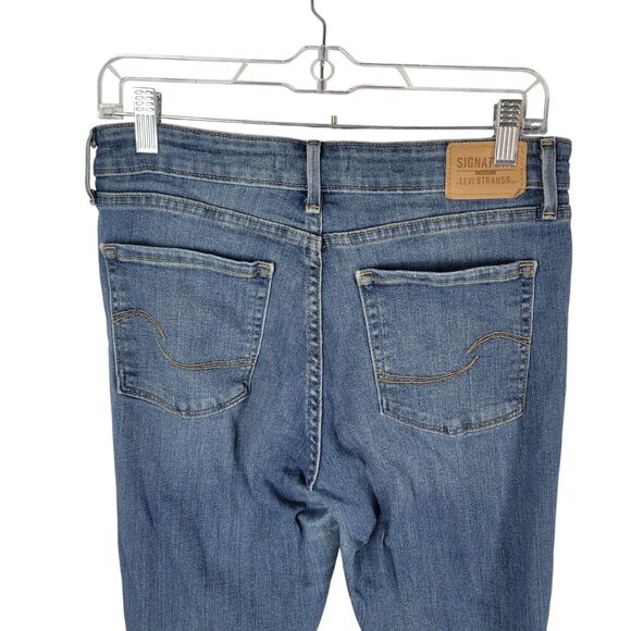 Levi's Gold Womens Size 8 Blue Solid Mid Rise Skinny Jeans - Picture 4 of 11